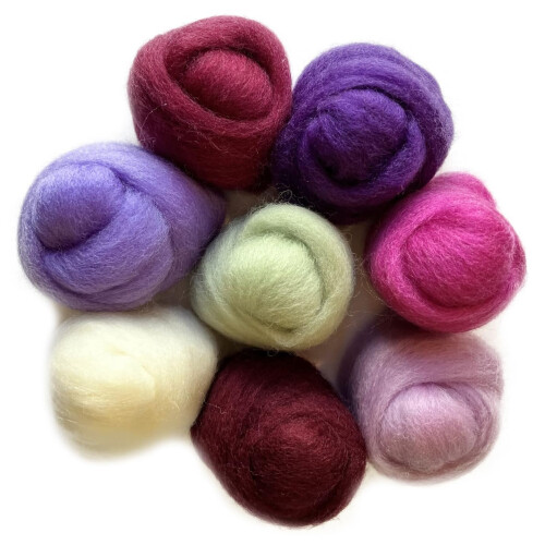 Wistyria Editions Wool Roving (8-pack) 22oz Lilacs 1