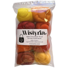 WISTYRIA EDITIONS Vuurwol Roving 15"""""" .25oz 8/Pkg 22oz