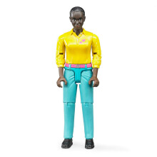 Bruder Woman Dark Skin Turqouise Dzinsy
