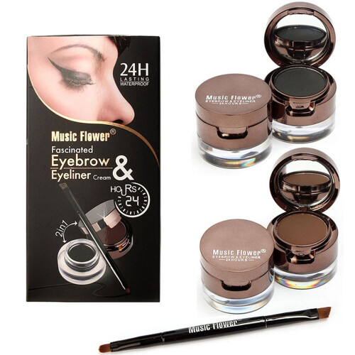 UCANBE 4 σε 1 Μαύρο Καφέ Gel Eyeliner και Σετ Σκόνης Φρυδιών 2