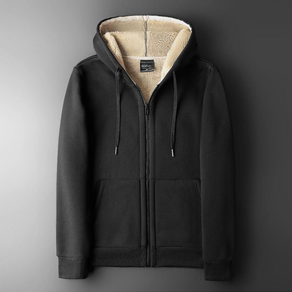 (black, 6XL) Women&apos;s Men&apos;s Oversized 6 7 8xl Winter Parkas Clothing Thick Velvet Hoodies Pullover Hood Hoodies Fleece Coat Casual Sweatshirts Jacket For