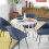 Homcom HOMCOM Foldable Dining Table, Round Drop Leaf Table, Wood Legs, White 1