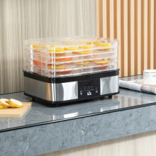 HOMCOM 5-Tier Food Dehydrator 245W - Dry Fruit, Vegetables & Meats, Black (800-142V70)