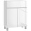 kleankin High Gloss Bathroom Floor Cabinet Storage Cupboard with Drawer 9