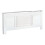 Homcom HOMCOM Extendable Radiator Cover Cabinet Slatted Design MDF White Home Office 9