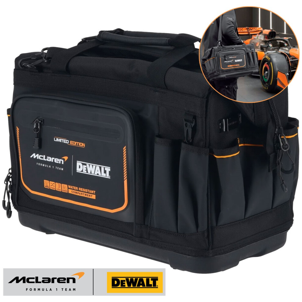 Dewalt McLaren F1 Tool Bag Pro 20" Open Mouth IP54 Water Resistant DWST60104-9