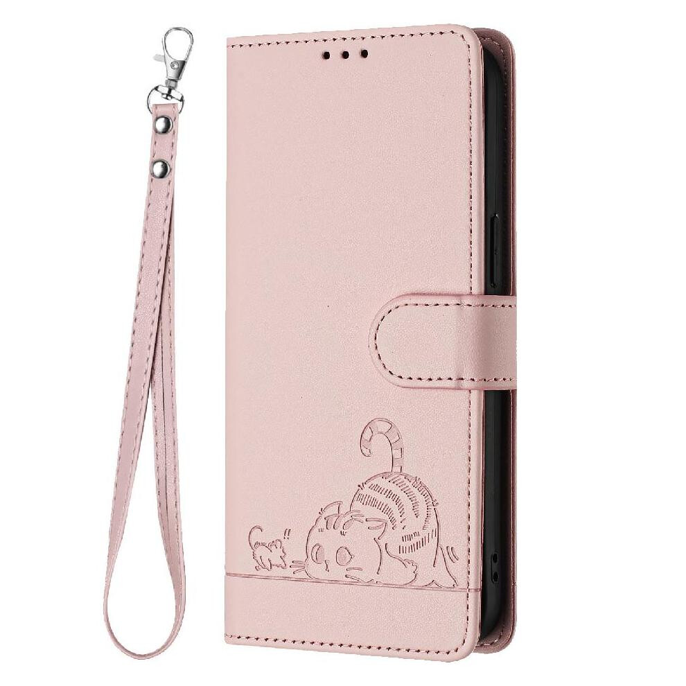 (Pink) Case For Tcl 30Z Cat Rfid Card Slot Holder Kickstand Wallet Flip Cover Pink 764490350785