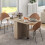 Homcom HOMCOM Mobile Drop Leaf Dining Table, Folding Desk with 2 Wheels, Natural 1