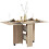 Homcom HOMCOM Mobile Drop Leaf Dining Table, Folding Desk with 2 Wheels, Natural 8