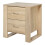 Homcom HOMCOM 2 Drawer Boxy Bedside Table w/ Handles Elevated Base Oak Brown 9
