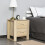 Homcom HOMCOM 2 Drawer Boxy Bedside Table w/ Handles Elevated Base Oak Brown 1
