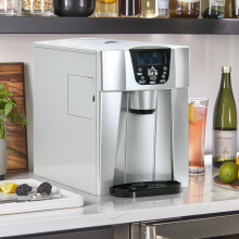 HOMCOM Ice Maker Machine and Water Dispenser 9 Ice Cubes Ready in 6-10 Mins