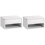 Homcom HOMCOM Floating Bedside Table Set of 2 with Drawer White 9