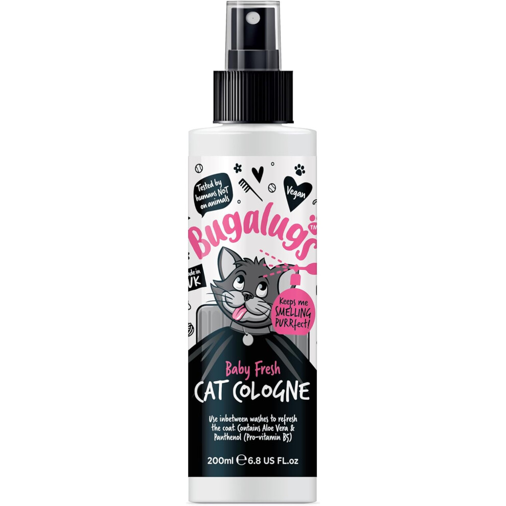 Bugalugs Cologne For Cats Leave in spray to condition nourish & hydrate skin & coat Professional cat cleaning & grooming formula use with cat shampoo