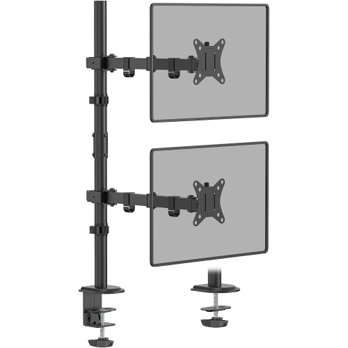 Dual Monitor Stand- Vertical Stack Monitor Desk Mount for Two Screens ...