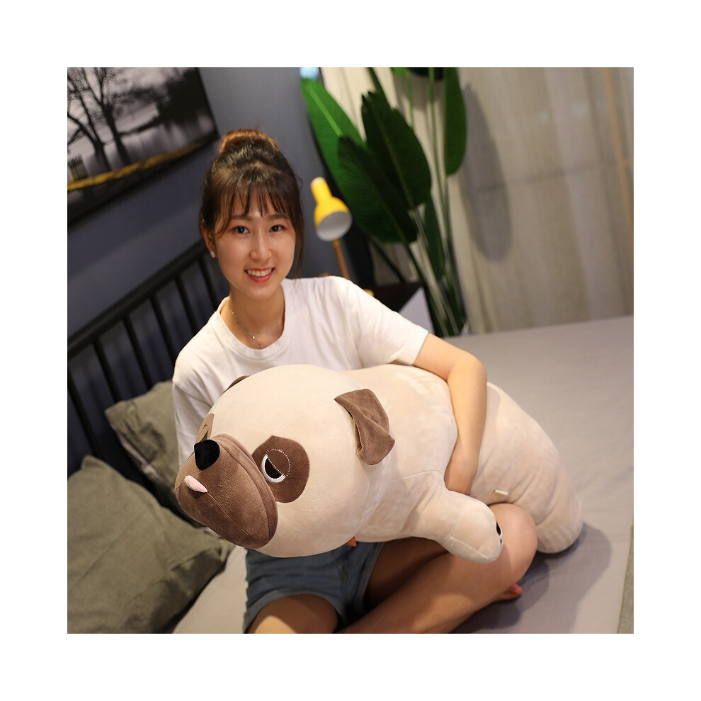 (55cm) Lying Pug Dog Plush Toy Animal Stuffed Doll Pillow Cartoon Decoration Gift Kids