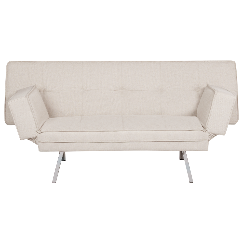 Fabric Sofa Bed Beige BRISTOL
