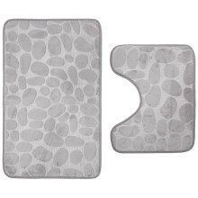 stuks badmat, badmat en U-vormige contour toiletmatset, absorberende machinewasbare vloerbadmat van traagschuim 1