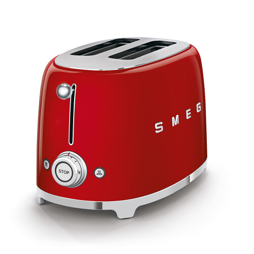 Smeg Toaster - SMEG - 2 Scheiben - 950 Watt - Krümelschublade - Rot 1