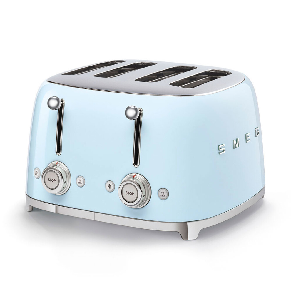 New Smeg Toaster 4X4 50Style Pastel Tsf03pbeu Blue