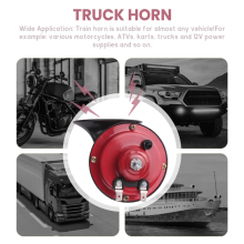 300DB Super Luide Treinhoorn voor Vrachtwagen Boot Auto Lucht Elektrische Slak Enkel 12V Waterdicht Motorfiets