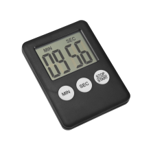 Superdünner digitaler Küchentimer mit LCD-Bildschirm, quadratisch, zum Auf- und Abzählen von Countdown- und Alarmsignalen, Magnetuhr