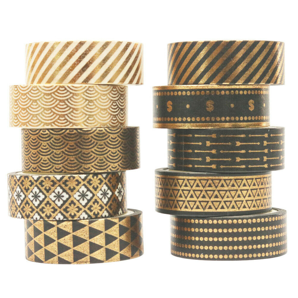 10 Rollen Folie Washi Tape Set Papier Scrapbooking Zelfklevende Masking DIY