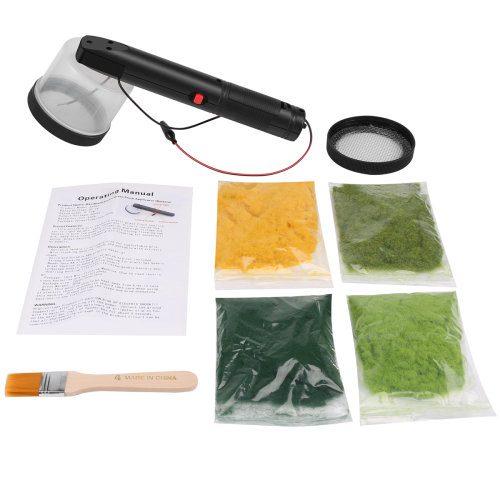 Flocking Kit Static Grass Applicator ABS Mini Machine with Antislip Handle for DIY Scenic Table 1