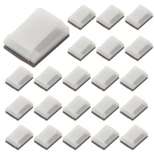 Selbstklebende Montagehalterungen und Clips für LED-Lichtstreifen, LED-Halter (100er-Packung, weiß)