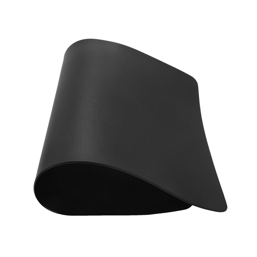 4 Stuks Hittebestendige Placemats, Kunstleer, Waterdicht, Antislip, Wasbaar Keuken (Zwart)-image