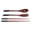 Wooden Flatware Set, Portable Set Chopsticks Spoon Fork Tableware Dinnerware with Black Twining Thread 3