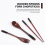 Wooden Flatware Set, Portable Set Chopsticks Spoon Fork Tableware Dinnerware with Black Twining Thread 7