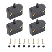 4 Pcs Schrank Tür Schalter Lampe Schubladen Öffnen auf Schließen Anwendbar zu 12V 24V 110V Schwarz