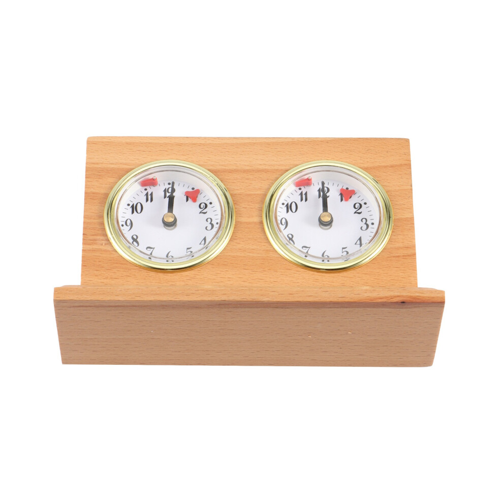 Retro Analog Chess Clock Timer - Wind-Up Mechanical Clock, No Battery Needed Wooden-image-OPC-PGGMTKG-NEW