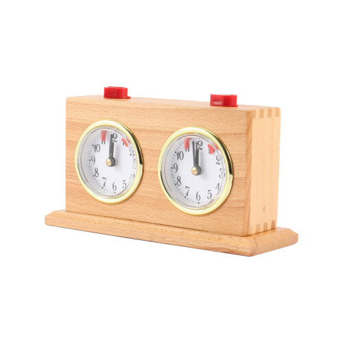 Retro Analog Chess Clock Timer - Wind-Up Mechanical Clock, Χωρίς Μπαταρία Ξύλινο 2