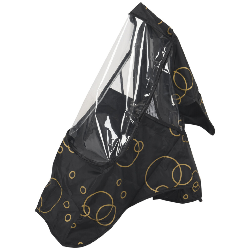 Housse de pluie universelle pour poussette, imperméable, coupe-vent et anti-poussière, pour nouveau-né, noire