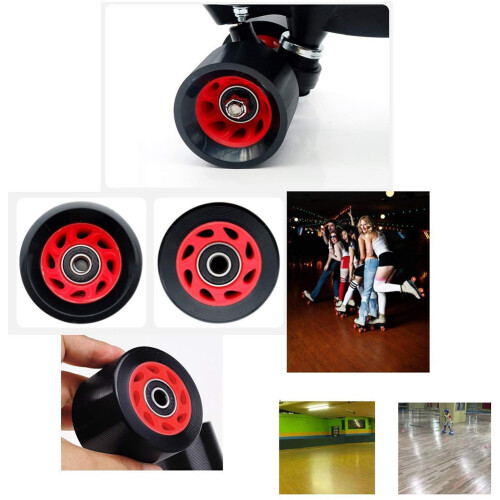 4 τμχ Roller Skate Wheels 95A με ρουλεμάν 58mmx39mm PU ανθεκτικό στη φθορά Quad 1 γαλλικό κλειδί 2