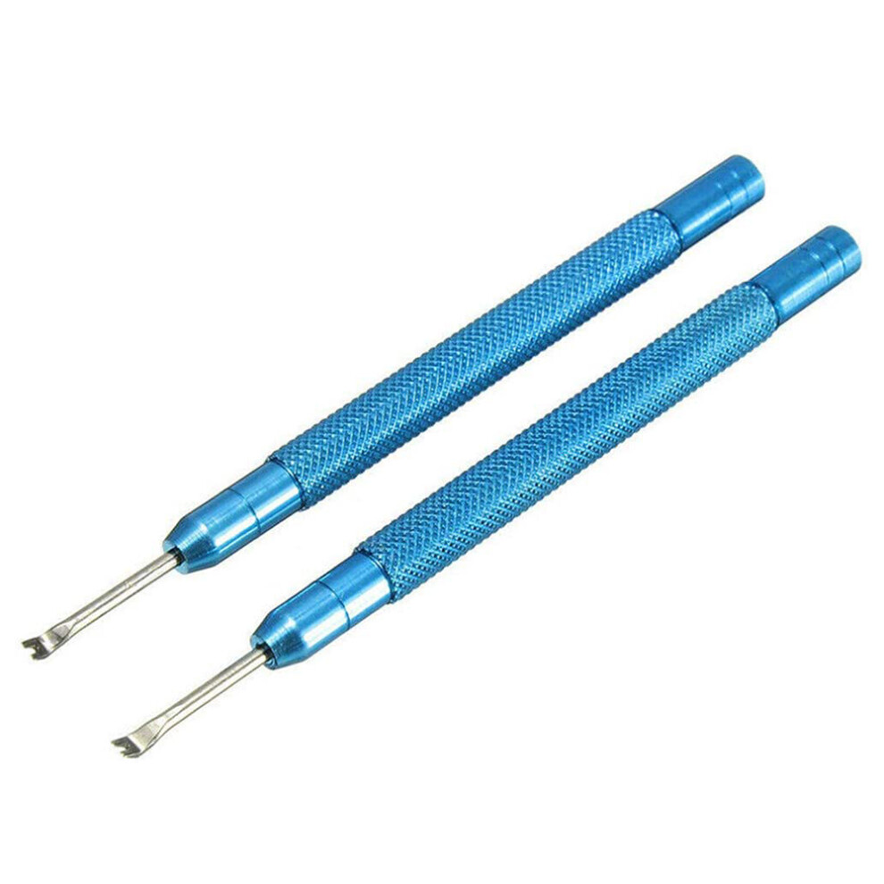 Kit d'outils de réparation de montres, 2 pièces, extracteur manuel de barre d'aiguille, outils de remplacement, accessoires, bleu