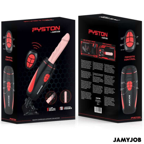 Doc Johnson JamyJob - Pyston Automatic Masturbator with Remote Control Dildo 1