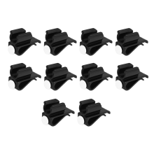Paquete de 10 clips para bolsa de palos de golf, organizador de abrazaderas para putter, de plástico negro, accesorios para clips de putter.