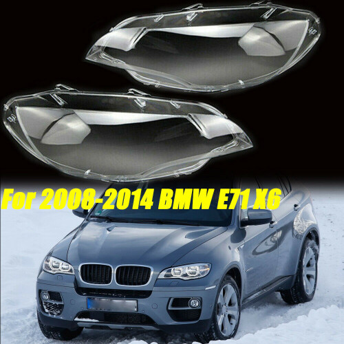 Auto Scheinwerfer Abdeckung Glas Kopf Licht Lampe Xenon Objektiv Shell für-E71 X6 2008-2014 2