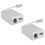 BT Plug to ADSL RJ11 Broadband Internet Microfilter Splitter 2 Pack, αρσενικό & θηλυκό για σταθερό μόντεμ 4