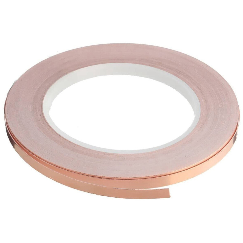 Single-Sided Adhesive Copper Foil Tape Self-Adhesive Shielding Anti-Interference For Guitar (5Mmx20m) 4852694794613