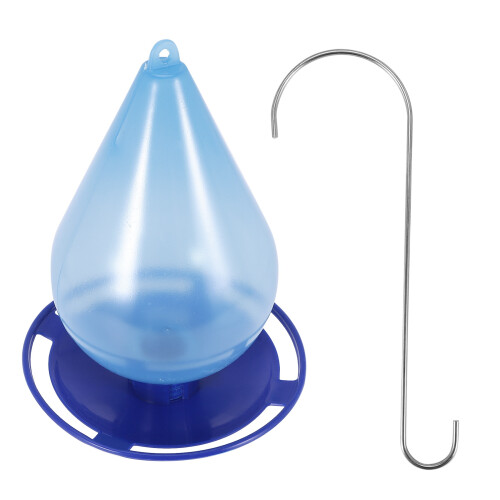 Automatic Bird Water Feeder Droplet Shaped Waterer Easy Hanging with Hook Dispenser 2