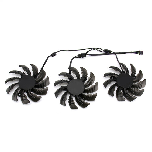 3PCS 75MM PLD08010S12H 3PIN GTX970 GPU ανεμιστήρας ψύξης κάρτας γραφικών GV-N970WF3OC-4GD