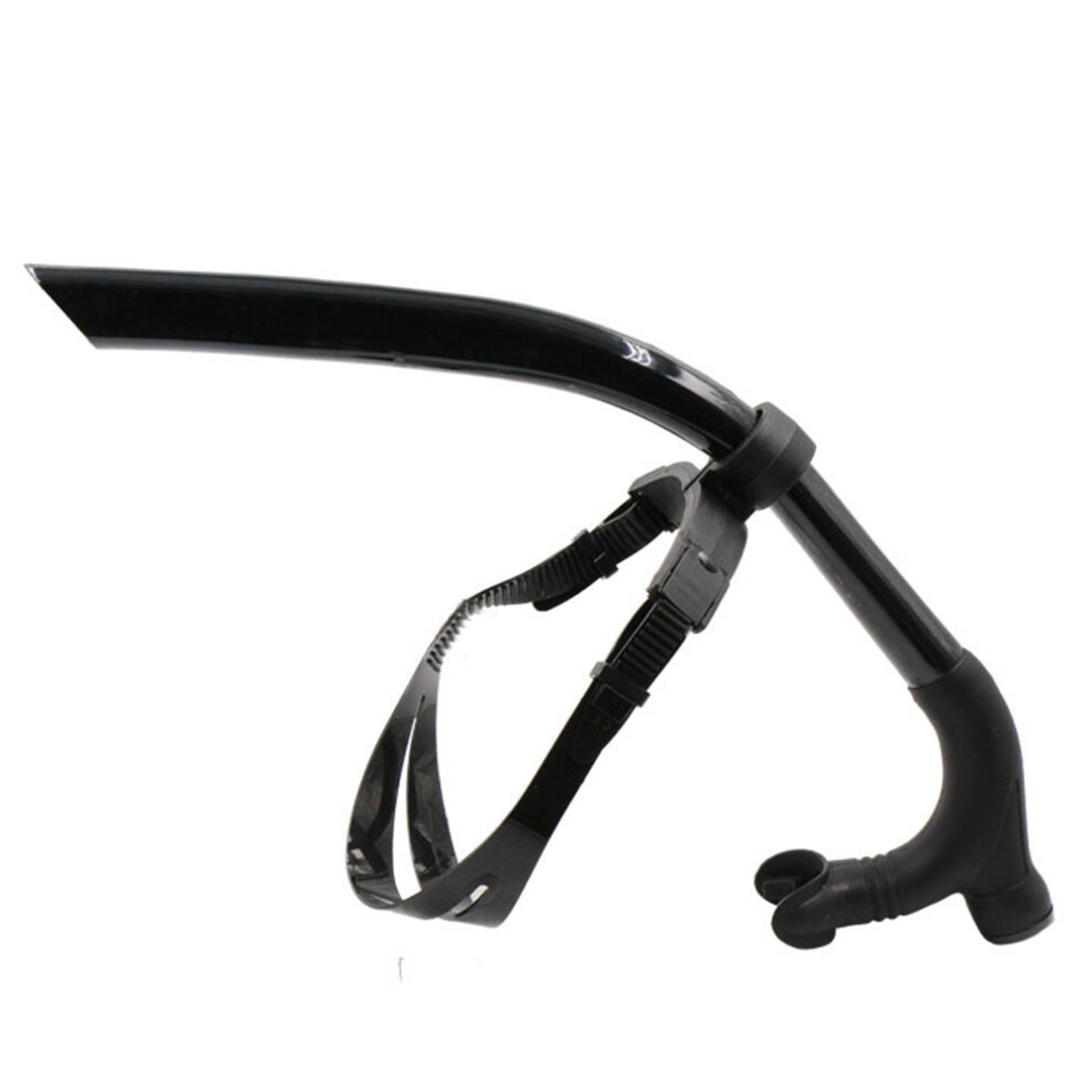 Tube de respiration frontal en silicone pour la natation, équipement de plongée avec tuba pour adultes, noir