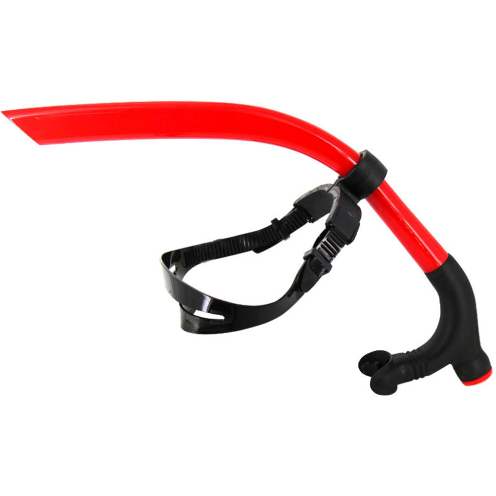Tube de respiration frontal en silicone pour la natation, équipement de plongée avec tuba pour adultes, rouge