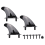 Lot de 3 ailerons de surf souples pour paddle et planches de surf 8
