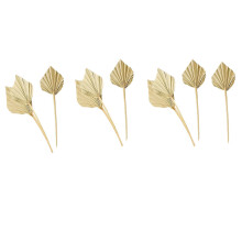10 Stück Boho getrocknete Palmenspeere natürliche Fächer Blätter Blatt Fächer mit Stiel