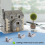 60 συσκευασίες Cinder Blocks 1/12 Scale Mini Bricks Μικροσκοπικά αξεσουάρ τοπίου από σκυρόδεμα 7